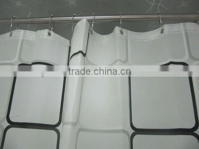 Printed EVA shower curtain and bath accessory