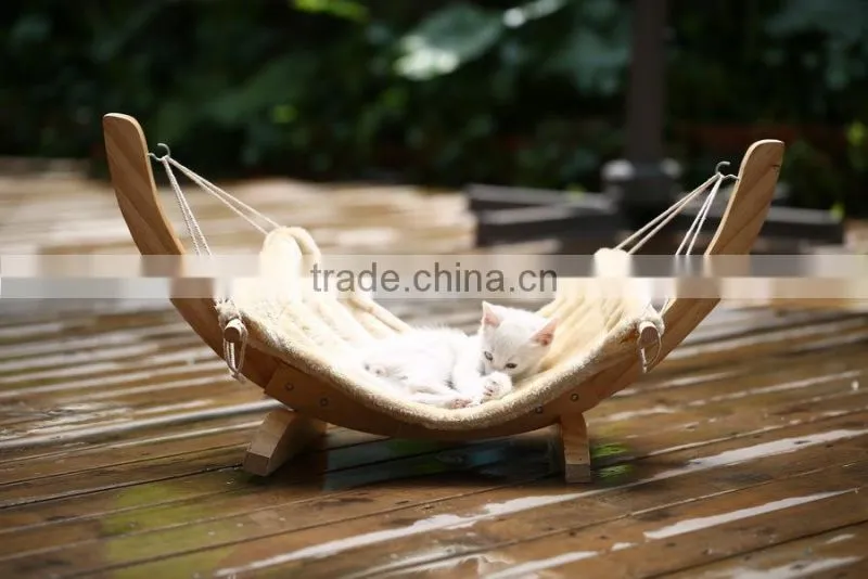 Cat Hammock with Wooden Frame /Wooden hammock with canopy
