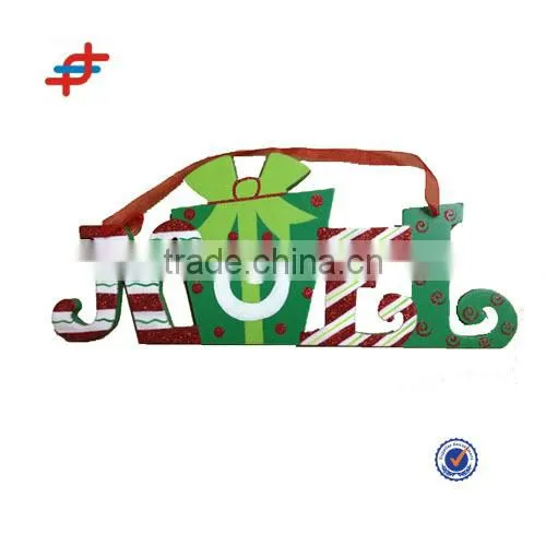 Christmas decoration hanging Wooden board, movable X'mas decoration