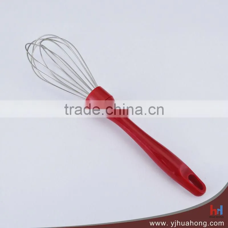 Wooden handle spiral spring wire whisk manual egg beater (HEW-43)