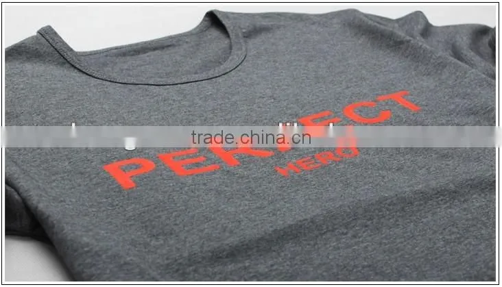 Men's slim short sleeve T-shirt 100% cotton 0-neck T-shirt