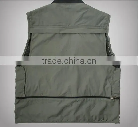 Fishing Multi-functional Vest Outdoor Hiking Photography Outerwear Men's spring and autumn much pockets work vest