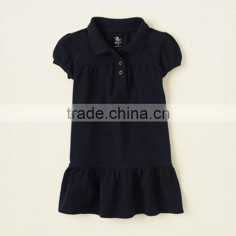 2014 Latest Girls Plain Polo Kid Dress