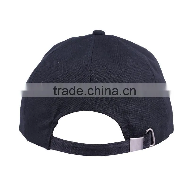 Navy blue cap with embroidery badge and webbing ,official baseball cap