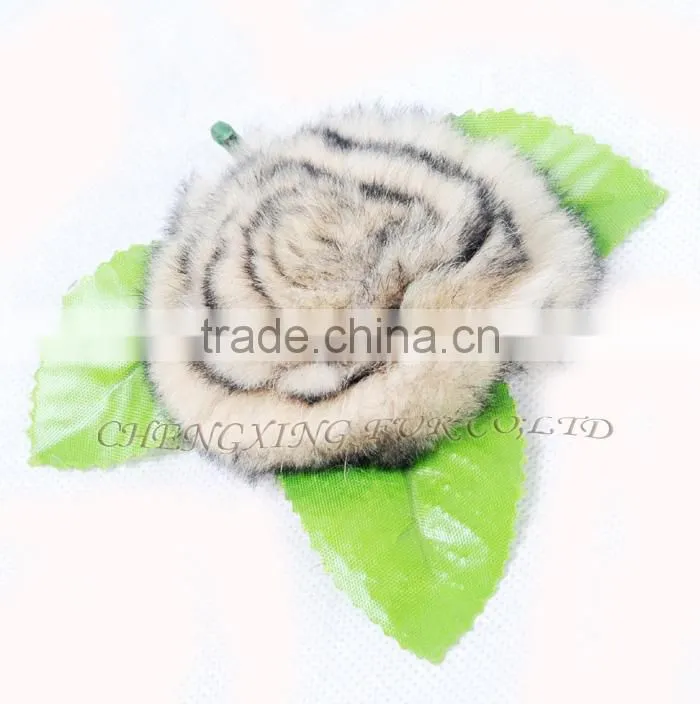 CX-A-33A Wholesale Genuine Rex Rabbit Fur Fashion Brooch