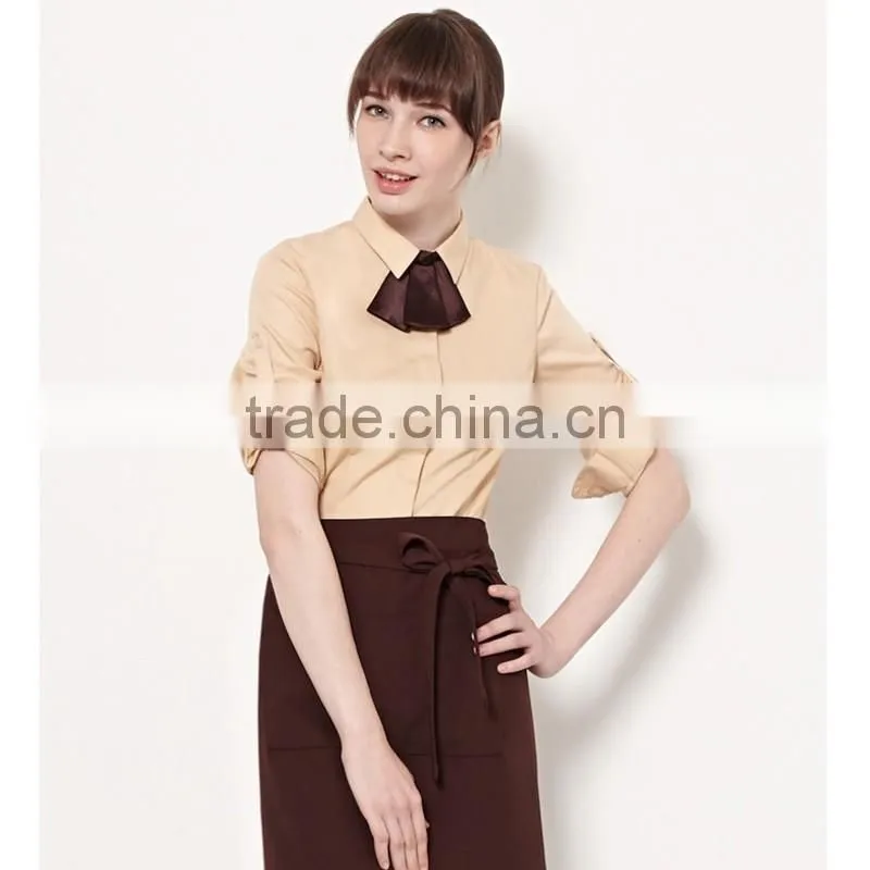 China OEM Staff Waiters Uniform Designs Work Wear Restaurant Uniforms