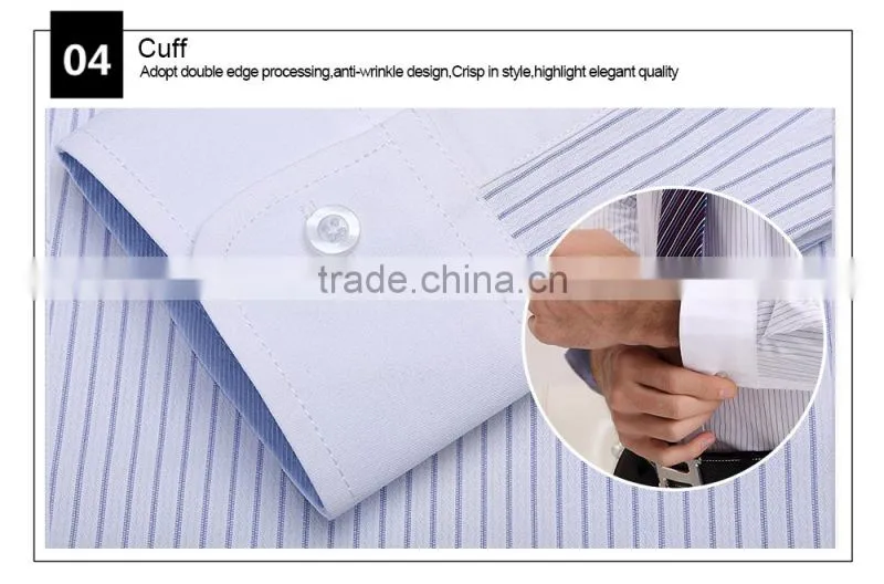 2015 latest men's long sleeve business shirt of stirp (DSHM016)