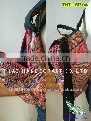 Embroidered HMONG HILL TRIBE Backpack School Bag Travel Bag Unisex Bag