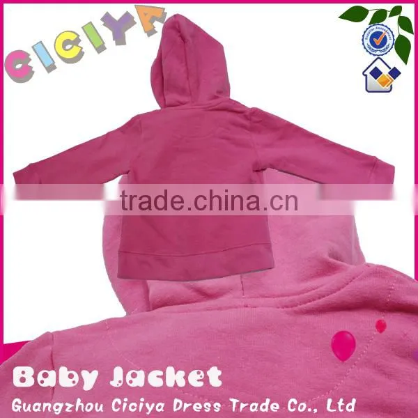 Sweet cotton knitting baby girl hoody jacket