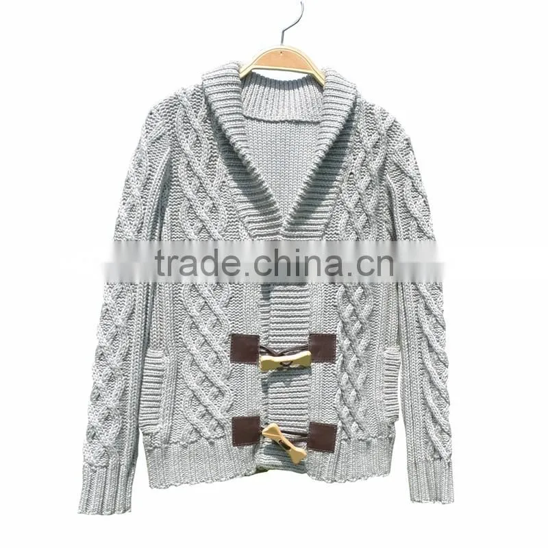 New Design Cable Pattern Knitting Baby Sweater Cardigan Design
