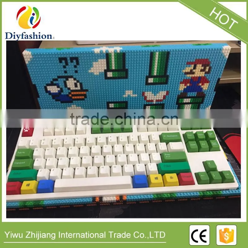 Mario mechanical keyboard mini building blocks box handmade blocks for kids