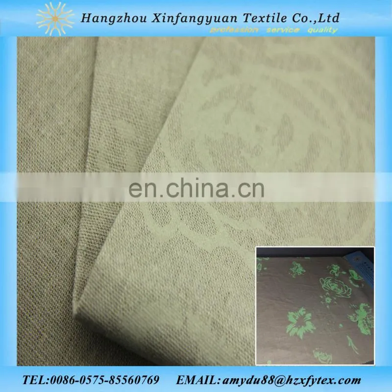 luminous fabric Linen cotton Blended fabric 55%linen 45%cotton