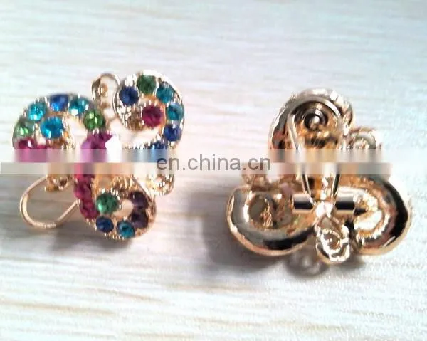 Bijuterias Atacado Cristal Brinco Fashion Emerald Clear Stone Earrings