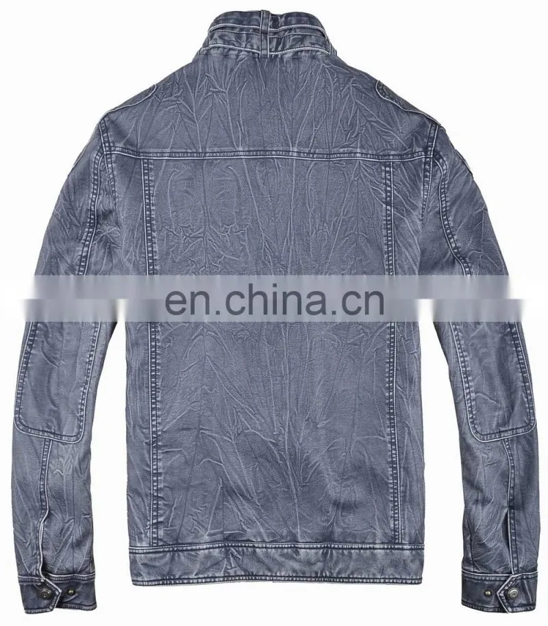 2017 latest design mens handsome motrocycle soft thin leather jacket