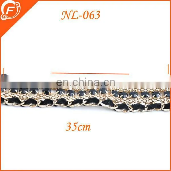 fashion rhinestone jewelry chain for women braid wedding decoration trimmings