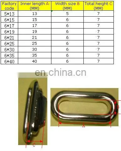 Custom design metal eyelet for leather made in China