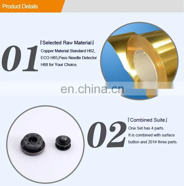 Zinc Alloy Cap Snap Buttons BM10797