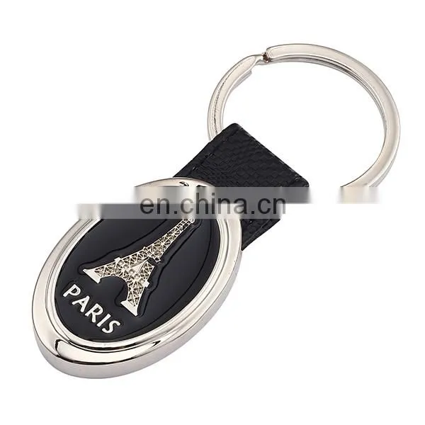 Logoson high quality design your own keyring leather PU keychain