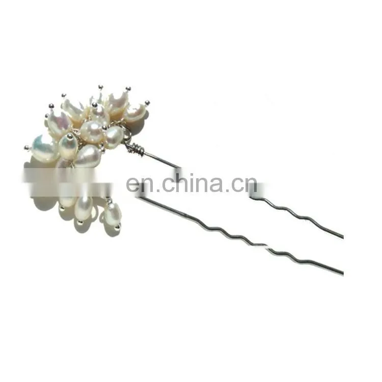 New fashion Pearl Flower Hair Jewelry Crystal Rhinestone Wedding Prom Hair Pins