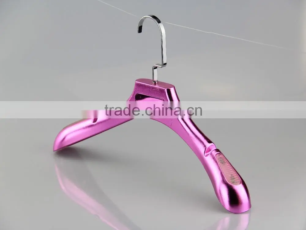 shiny plastic hanger electronic plated hanger