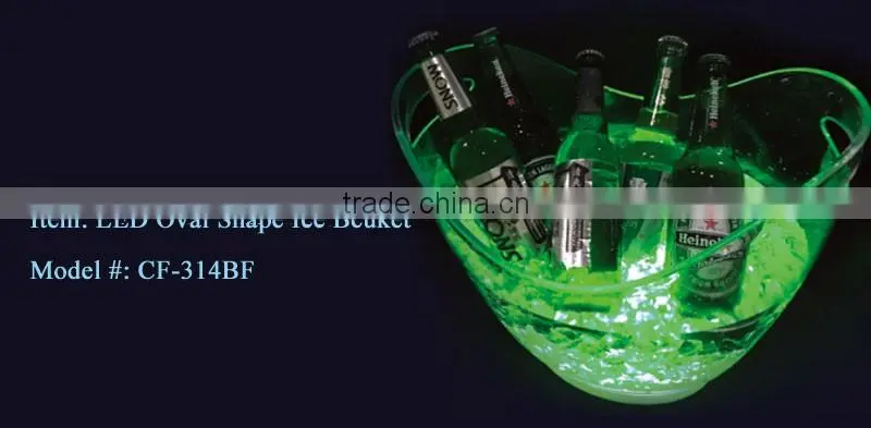 led lighting belvedere vodka bottle ice bucket factory price