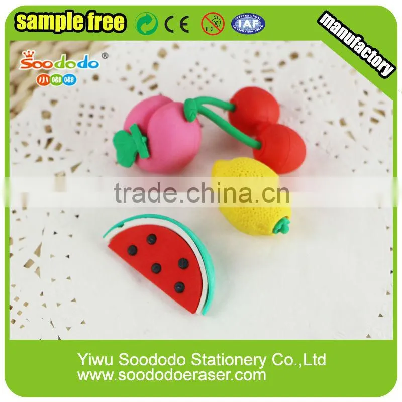 Fruit shaped promotion erasers set