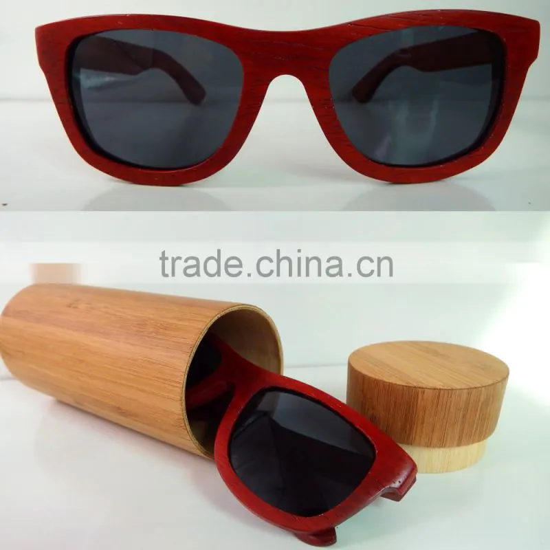 European Fashion Sunglasses Style and Polarized len Lenses Material Colorful bamboo sunglasses and wood sunglasses