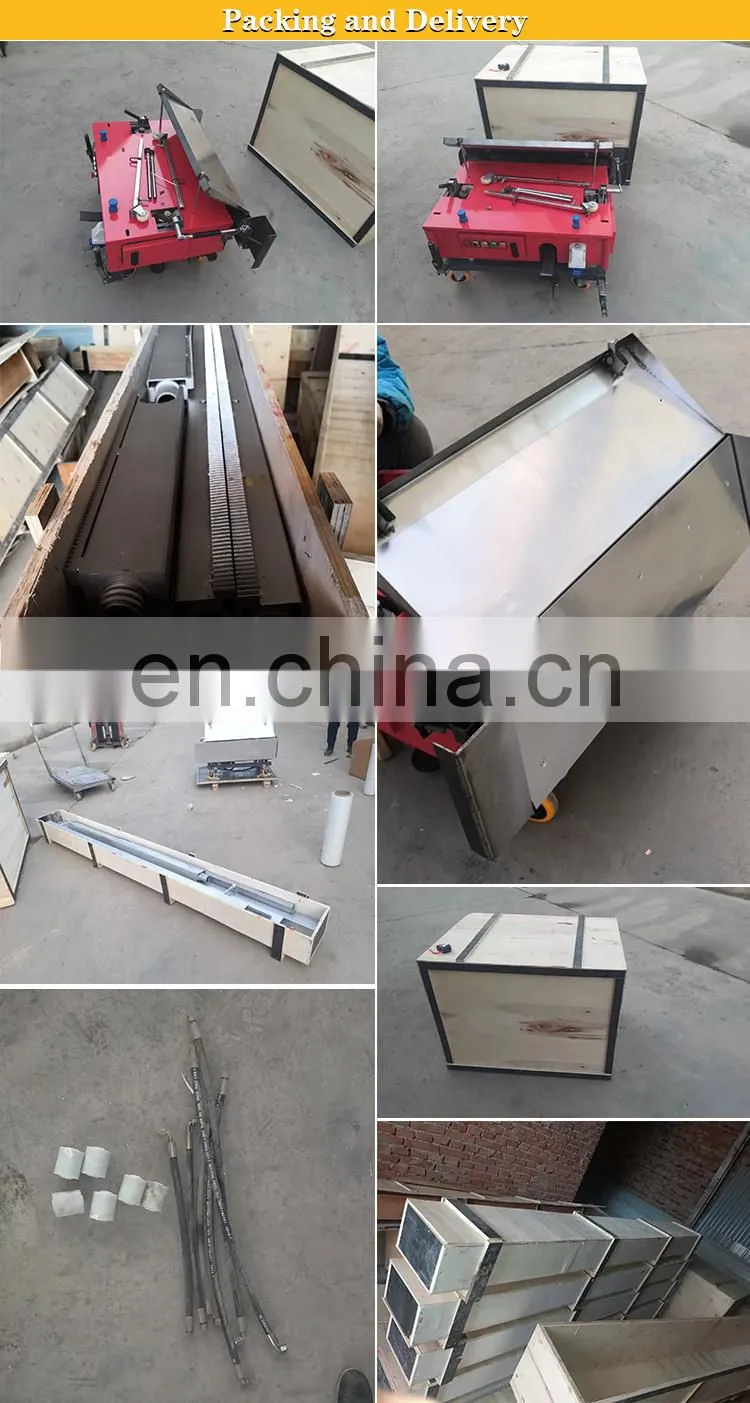 Suppliers Automatic High Wall Concrete Plaster Smoothing Rendering Machine China Plastering Cement Brick Wall 220/380v 200m3/h