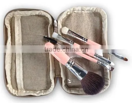 Combination package 4pcs cosmetic makeup brush kit for traveling