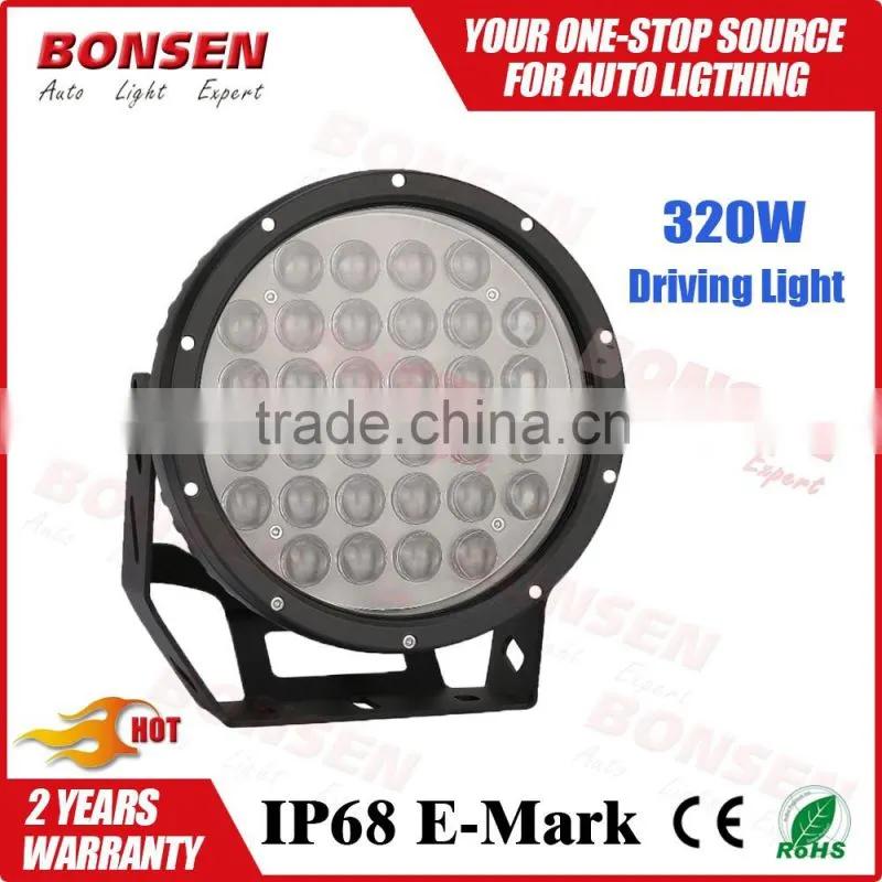 2016 popular 9inch 320w led driving light 4D lens offroad 4X4 work light for SUV ATV