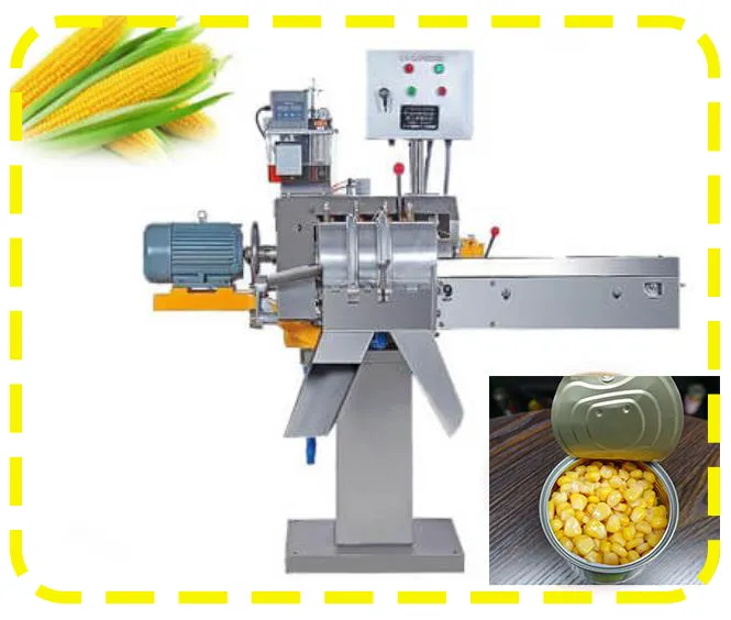 Juicing 1T/H Sweet corn glutinous niblet kernel peeling wash cooking cooling sterilization Tin cans packing processing making line pulping crushing