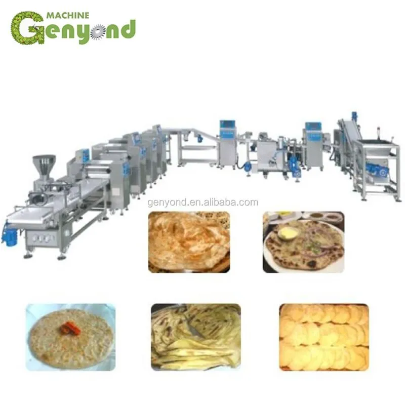 1000-2000 Kg/h Full Automatic Industrial Roti Making Machine