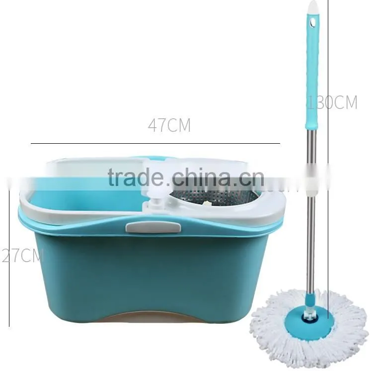 360 degree cyclonic spin mop with outfall and wheels