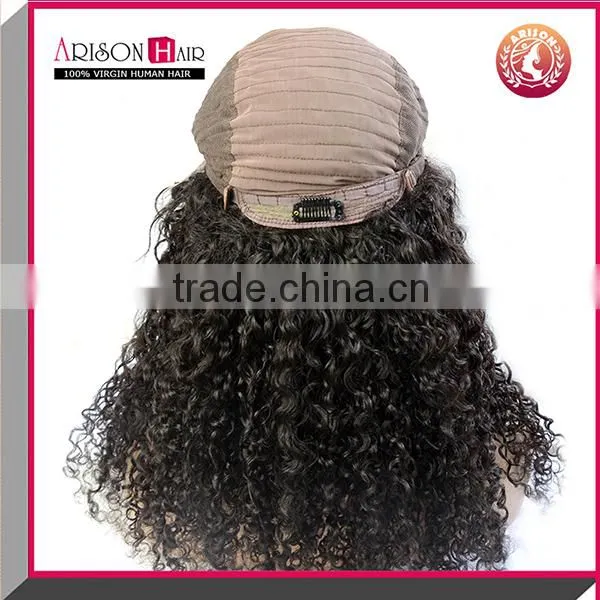 Cheap human hair high quality natural wave lace front wig