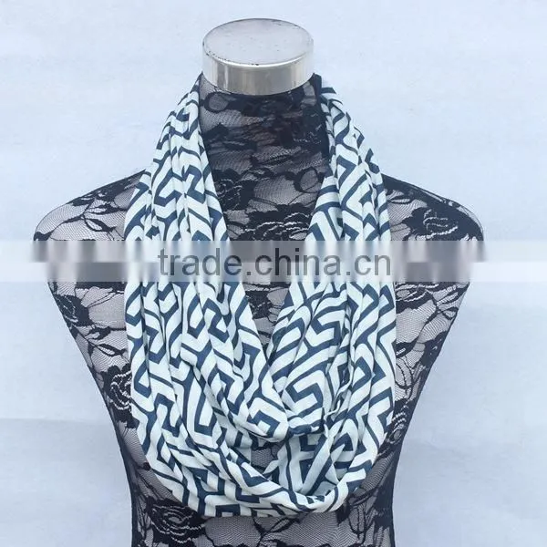 Wholesale Personalized Double Layer Knitted Jersey Infinity Scarf
