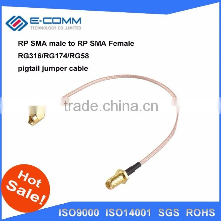 WiFi wireless router Antenna extension cable RF feeder RP SMA male straight to RP SMA female RG316/RG174/RG58 Pigtail