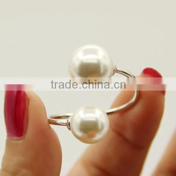 2015 Spring New Style Fashion Hot Selling Open Design Pearl Ring