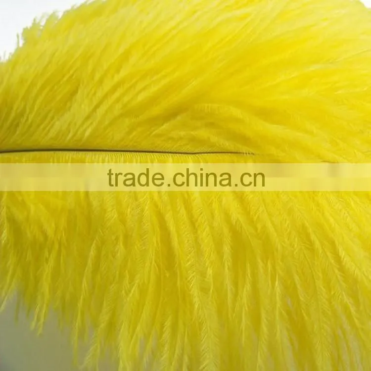 Yellow Colour Ostrich Feathers, Ostrich Plumes Feathers, Ostrich Plumes Puffs for Wholesale