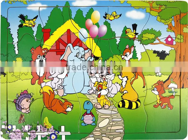 china product price list silk screen printing wooden bear children's slide in bedroom design 2d jigsaw puzzle games