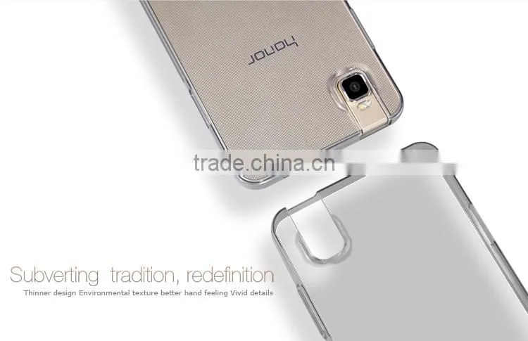 Orginal Nillkin Soft TPU Full Rubber Back Cover for Huawei Honor 7 Clear Gel Case with Dust Plug MT-5370