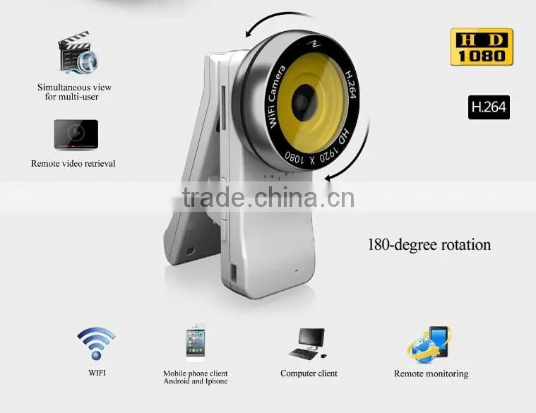 newest H.264 mini wifi camera 1080P, hidden camera wifi