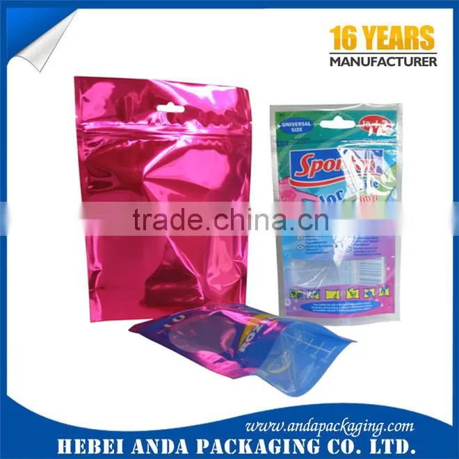 Custom food packaging aluminum foil laminated roll film/ Flat Bottom Pet Food Bag Zip lock Bag