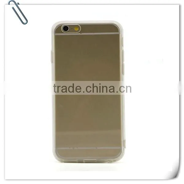 Clean TPU Mobile Phone Case For iPhone 6 With TPU Touching Frame Cover