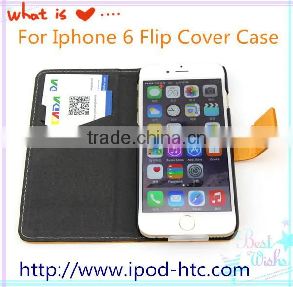 Factory price high quality for iphone 6 case, for iphone 6 leather case,for iphone 6 flip cover leather case