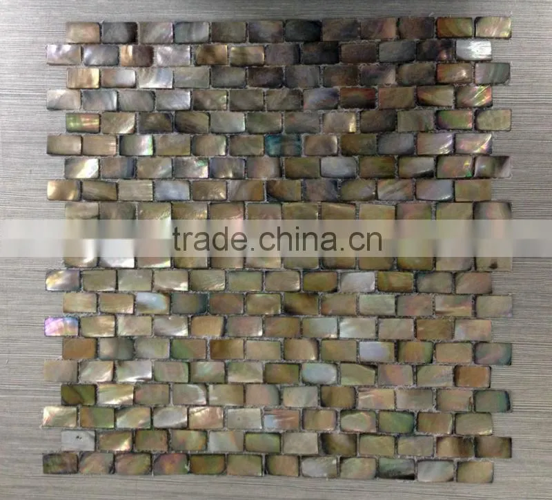 300x300mm brown lip mother of pearl shell Mosaic Brick