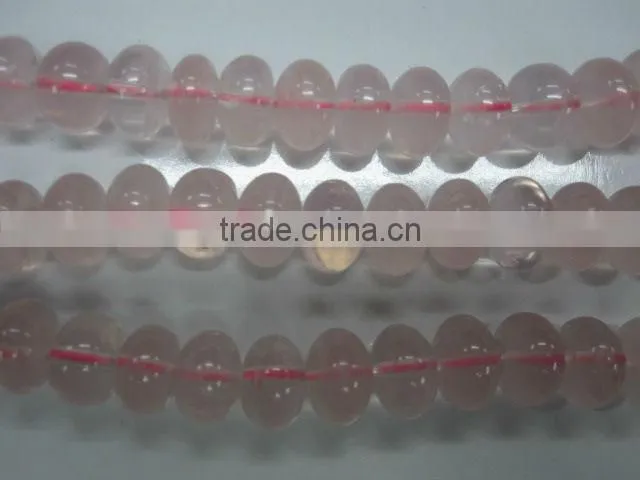 Natural stone madagascar rose quartz rondelle