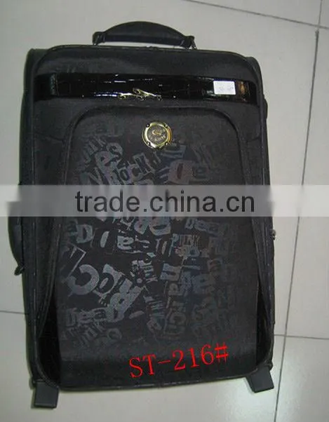 two wheels aluminum trolley easy cleaning four set new retro 1680D trolley bag