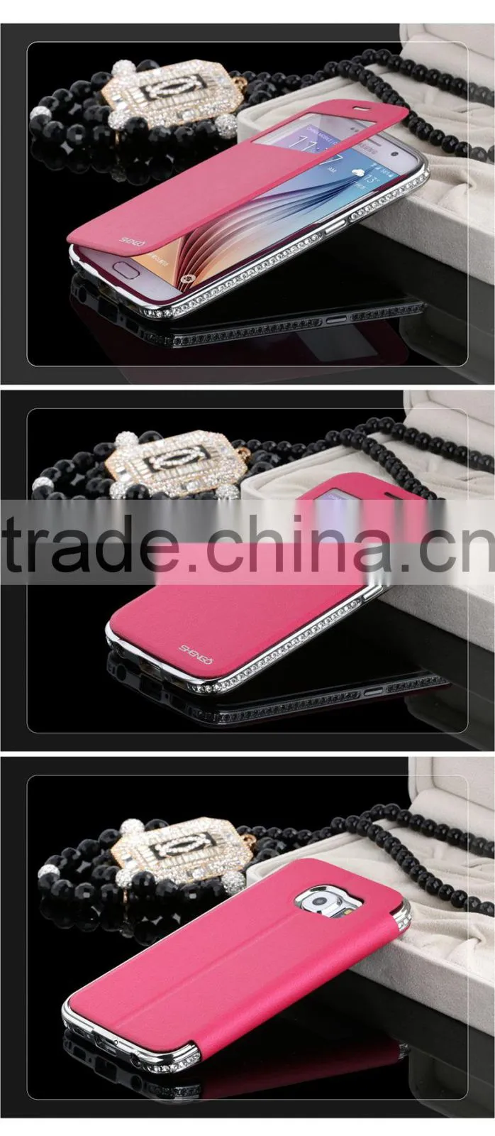 Newest Design Leather Phone Case for Samsung S6