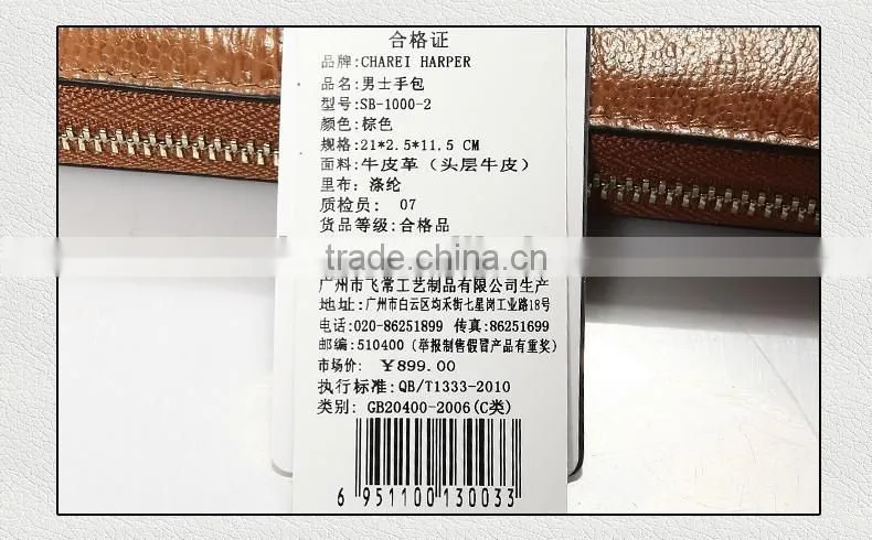 Unisex Men or Women Alligator Clutch 2016 fashion leather wallet in Guangzhou