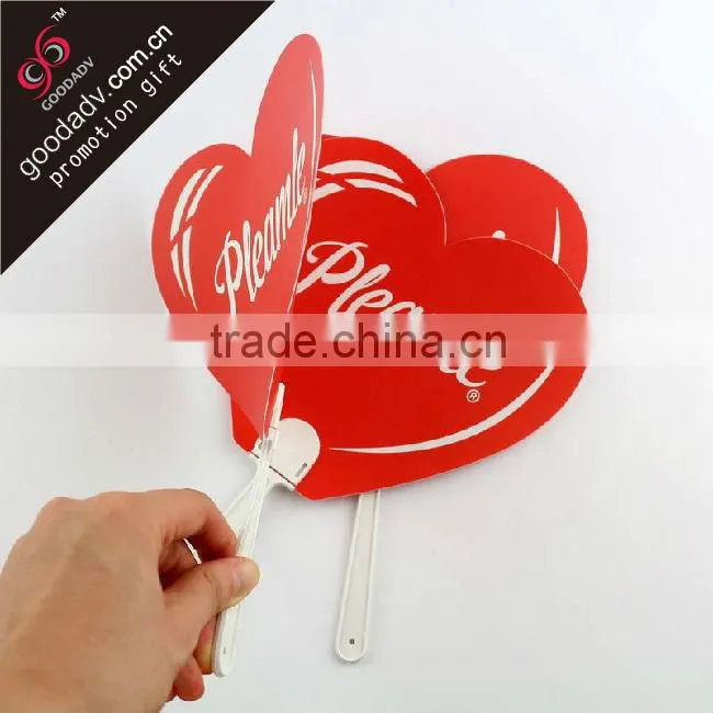 Advertising Plastic Hand Fan Sticks With Logo Printing